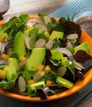 Baby Greens, Avocado, and Mango Salad with Toasted Almonds