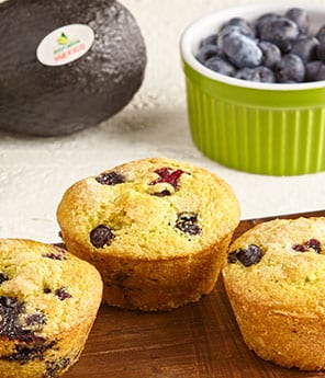 Avocado Blueberry Muffins